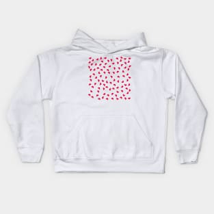 Pink Hearts Pattern Kids Hoodie